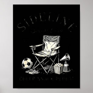 Sideline Social Club Cheer Snack Repeat Fußballmut Poster