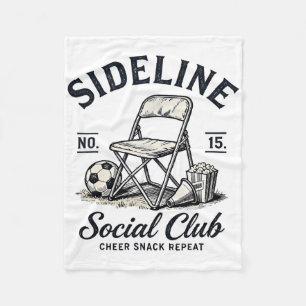 Sideline Social Club Cheer Snack Repeat Soccer Mom Fleecedecke