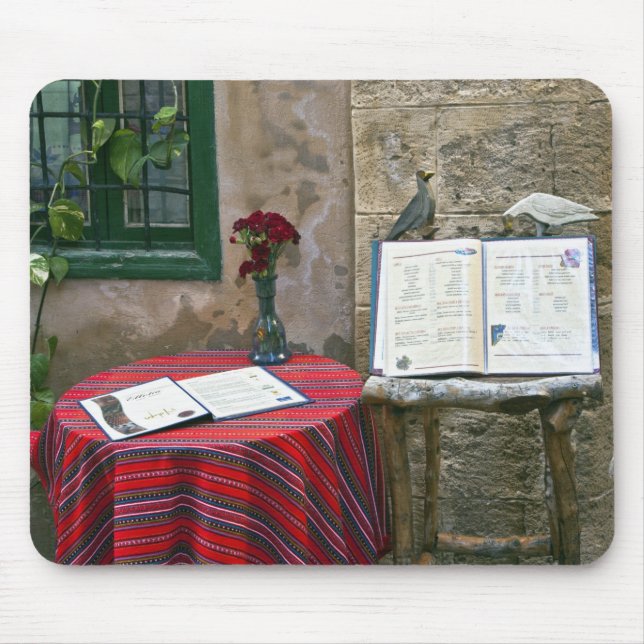 Sidewalk Café, Chania, Kreta, Griechenland Mousepad (Vorne)