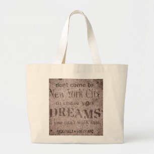 "Sidewalk Dreams-Little Italy, NYC" Tote Bag Jumbo Stoffbeutel