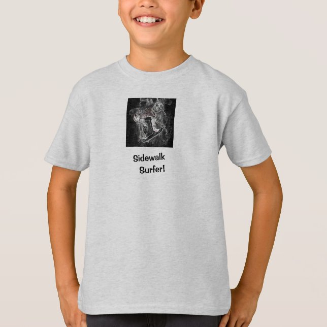 Sidewalk Surfer Pro Image Grau Skater T - Shirt (Vorderseite)