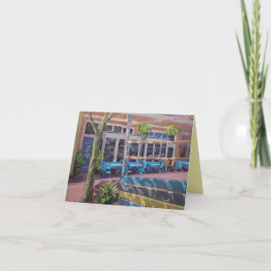 Sidewalk Thai Food Artful Note Card Dankeskarte