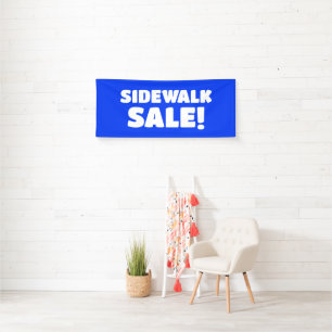 Sidewalk Verkauf! Blauer Banner
