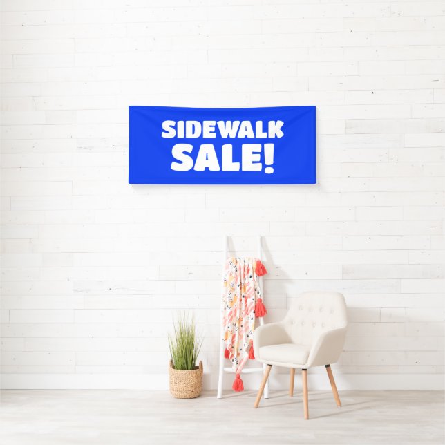 Sidewalk Verkauf! Blauer Banner (Insitu)