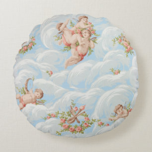 Sidewall (1890-1920) von Becker, Smith & Page, Inc Rundes Kissen