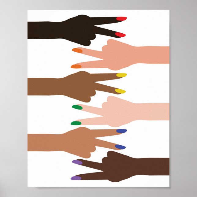 Sideways Peace Signs Poster (Vorne)