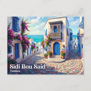 Sidi Bou Said Haus Tunesien Postkarte
