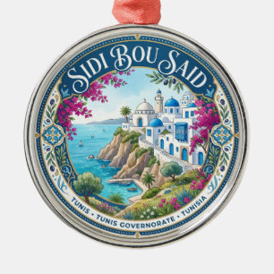 Sidi Bou Said Kliff Tunesien Ornament Aus Metall