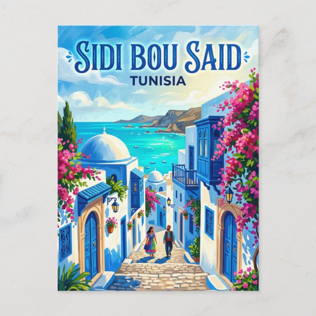 Sidi Bou Said Tunesien Postkarte (Vorderseite)