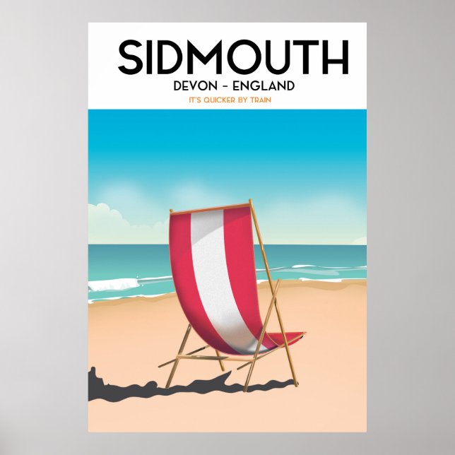 Sidmouth, Devon, Vintage Reiseplakat Poster (Vorne)