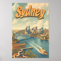 Sidney Australia Berühmter Vintage Travel Place
