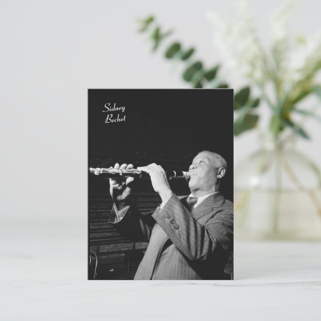 Sidney Bechet Postkarte (Stehend Vorderseite)