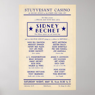 Sidney Bechet - Wild Bill Davison Jazzplakat Poster