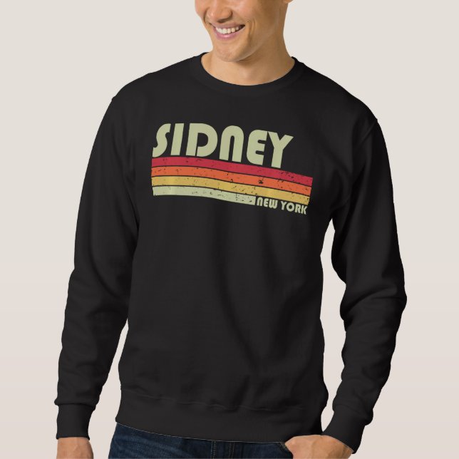 Sidney Ny New York Funny City Zuhause Roots Retro  Sweatshirt (Vorderseite)