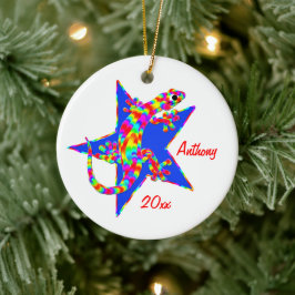 Sidney Salamander Star Christmas Keepake Ornament