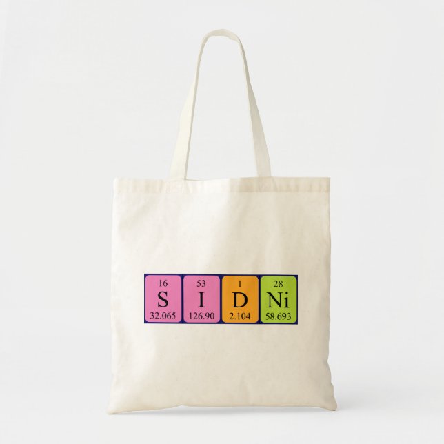 Sidni Periodenname Totbeutel Tragetasche (Vorne)