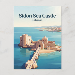 Sidon-Seeburg Libanon Postkarte