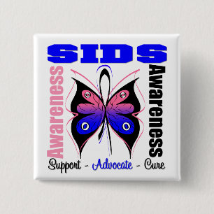 SIDS Awareness Butterfly Button