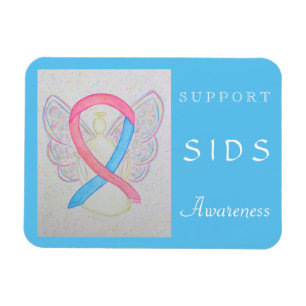 SIDS Awareness Ribbon Angel Custom Magnet