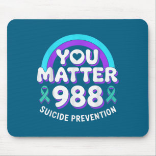 Sie 988 Suizidpräventions-Bewusstseins-Regenbogenb Mousepad