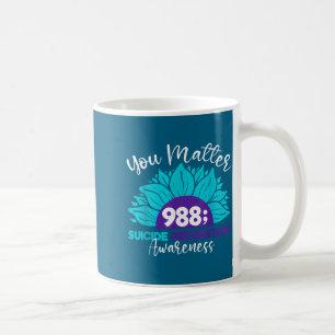Sie 988 Suizidpräventionsbewusstsein Kaffeetasse