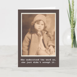 Sie akzeptierte kein Vintages Foto Karte