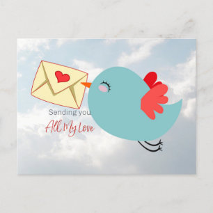 Sie alle meine Liebe schicken Postkarte
