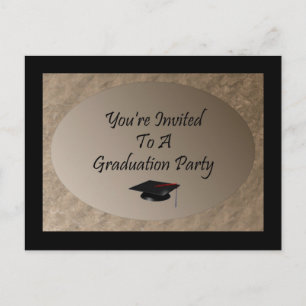 Sie&apos sind zu einer Graduiertenparty eingeladen Einladungspostkarte
