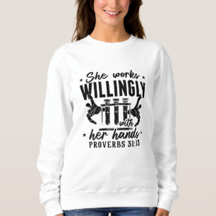 Sie arbeitet bereitwillig Labrador Tech Labortechn Sweatshirt