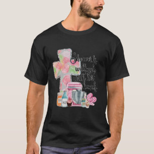 Sie arbeitet bereitwillig mit ihren Hands Sprichwö T-Shirt