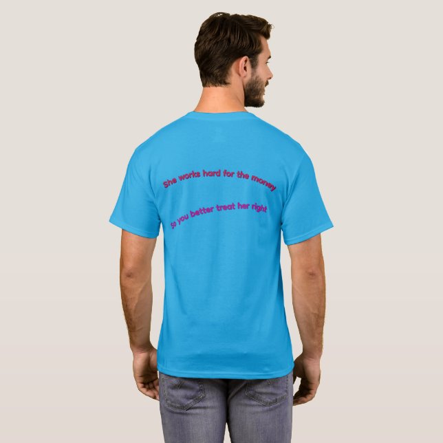 Sie arbeitet hart für das Geld T-Shirt (Schwarz voll)