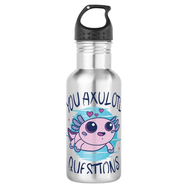 Sie axolotale Fragen Edelstahlflasche (Vorderseite)
