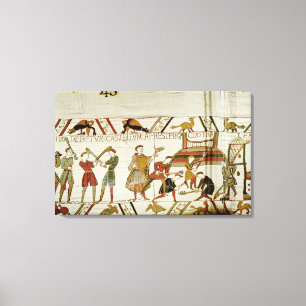 Sie bauen die Befestigungsanlagen Leinwanddruck