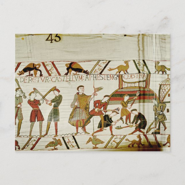 Sie bauen die Befestigungsanlagen Postkarte (Vorderseite)