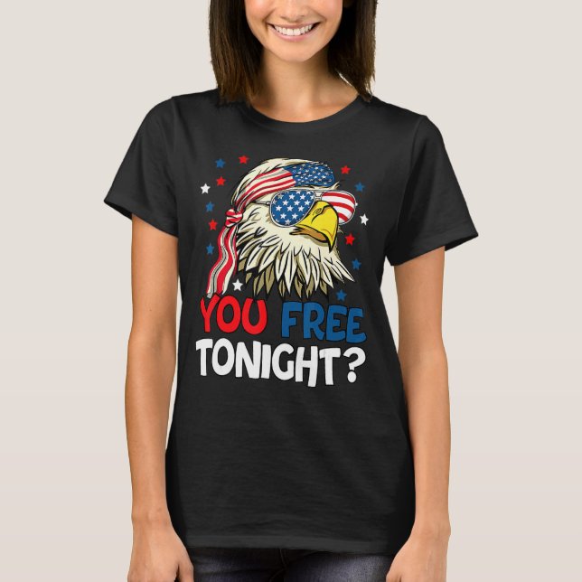 Sie befreien heute Abend US-amerikanische Flagge P T-Shirt (Vorderseite)