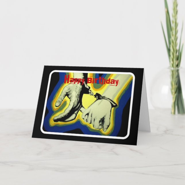 "Sie beißt ihren Lip" Geburtstagskarte Karte (Vorderseite)