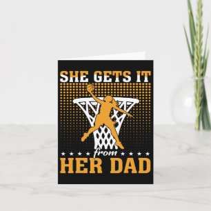 Sie bekommt es von ihrem Vater Basketball Girl Bas Karte
