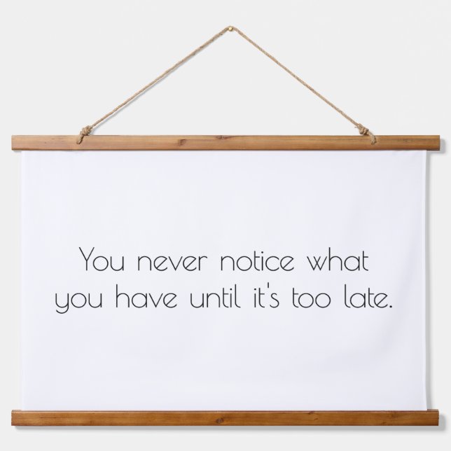 Sie bemerken nie die hölzerne Wandtapeten Wandteppich Mit Holzrahmen (Vorne)