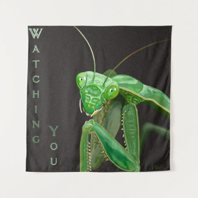 Sie beobachten - Grüne Version Wandteppich (Vorderseite)