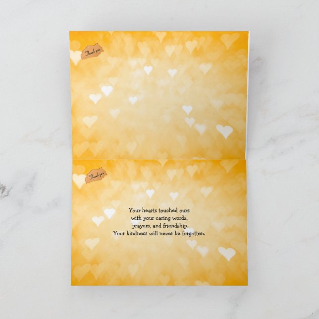 Sie berührt unser Herz, geklappt Dankeschön Karte (Innenseite)