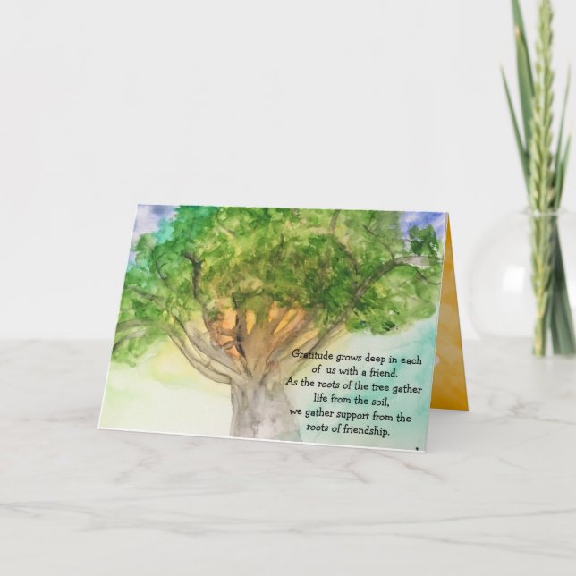 Sie berührt unser Herz, geklappt Dankeschön Karte (Vorderseite)