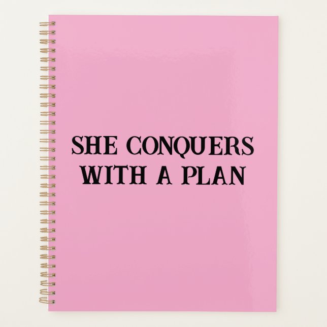 Sie besiegt mit einem Motivierend Planer (Vorderseite)