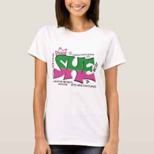 Sie besitzt ein Geschäft, das ihr geschäftliches S T-Shirt