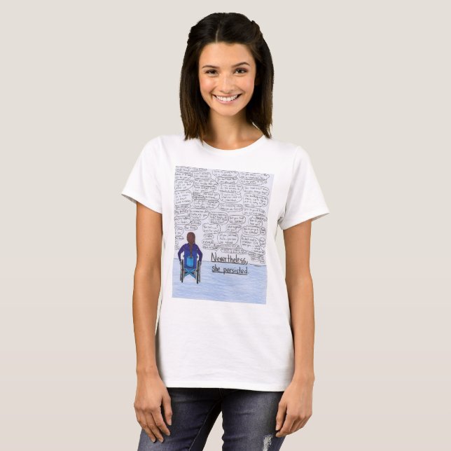 Sie bestand fort (Rollstuhl) T-Shirt (Vorne ganz)
