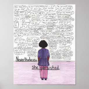 Sie bestand fort (Schwarzes) Poster
