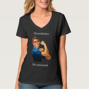 "Sie bestand" V-Hals Shirt - Frauen fort