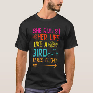 Sie bestimmt ihr Leben wie ein Vogel im Flug Birdw T-Shirt