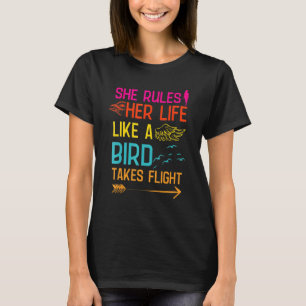 Sie bestimmt ihr Leben wie ein Vogel im Flug Birdw T-Shirt