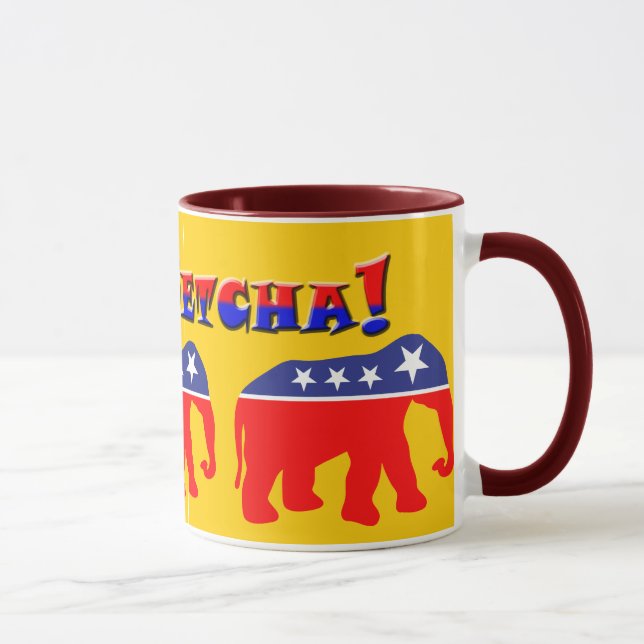 Sie Betcha! U. modernisierte GOP-Elefanten Tasse (Rechts)