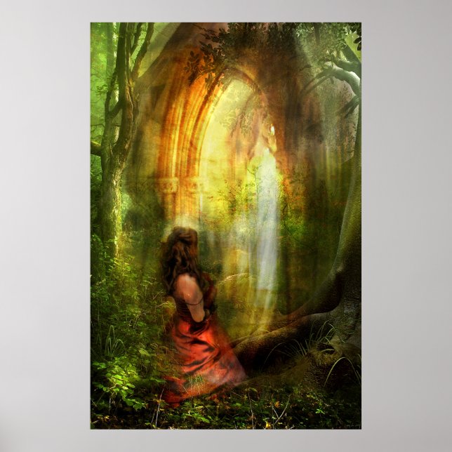 Sie betete mit dem Gebet Poster (Vorne)